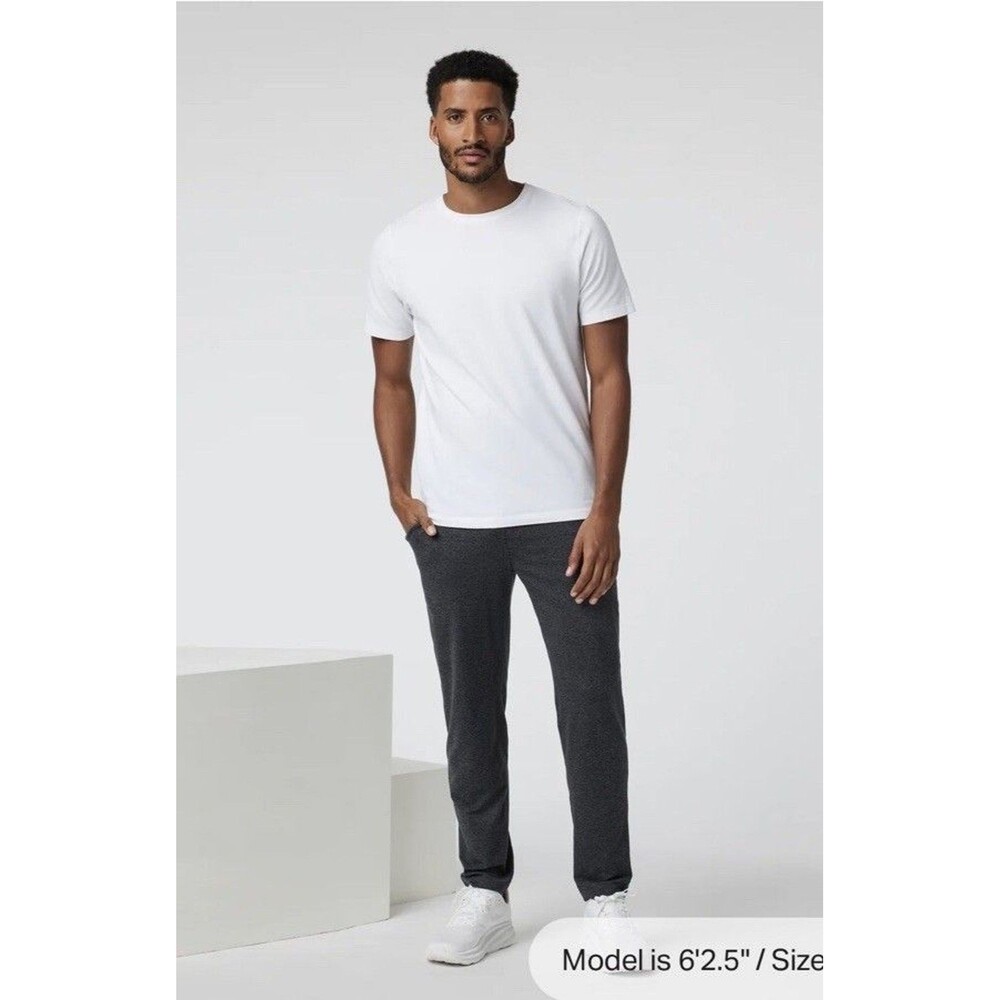 Vuori Mens Small Ponto Performance Pants Jogger Charcoal Heather V418 - Picture 4 of 9